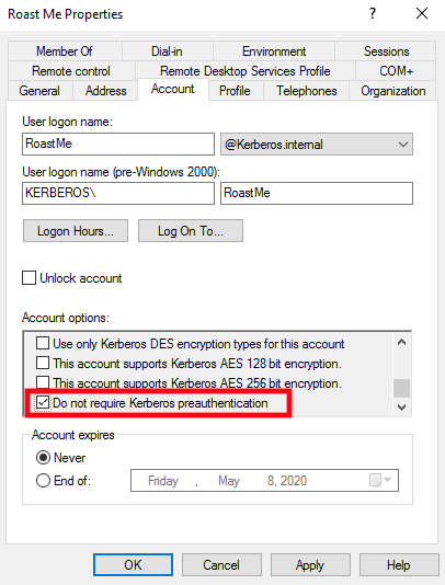 Kerberose Preauth Not Required