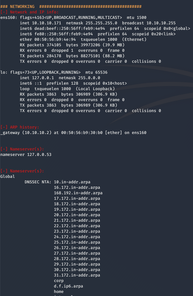 LinEnum Networking Information